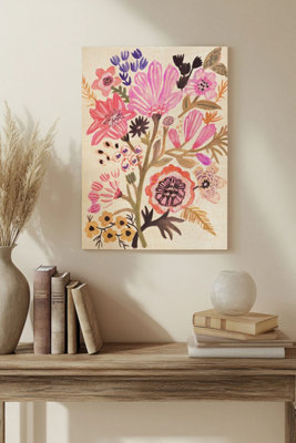 B&Q -  Flower Posy Iii Wood Art Print Plywood Wall Art