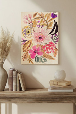 B&Q -  Flower Posy Ii Wood Art Print Plywood Wall Art