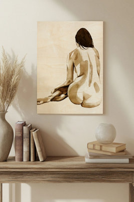 B&Q -  With Herself Ii Wood Art Print Plywood Wall Art