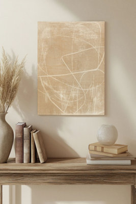 B&Q -  Linje Ii Wood Art Print Plywood Wall Art