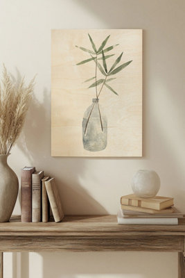 B&Q -  Misty I Wood Art Print Plywood Wall Art