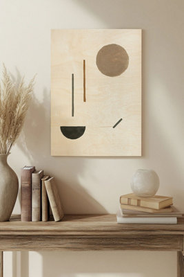 B&Q -  Intraconnected Vi Wood Art Print Plywood Wall Art