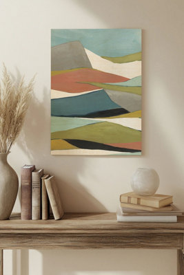 B&Q -  Geoscape I Wood Art Print Plywood Wall Art