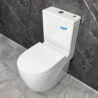 Roca Meridian-N Toilet Comfort Height Short Projection Inc Soft Close Seat from B&Q