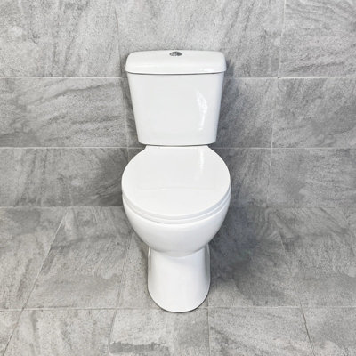 Hydros Gillian Rimless Toilet Close Coupled Modern Style With Soft Close Seat from B&Q