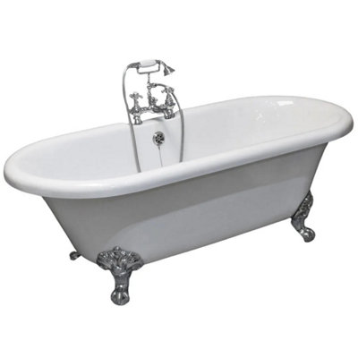 Hydros Traditional Freestanding Bath Ball & Claw Feet Roll Top Lifetime Guarantee from B&Q