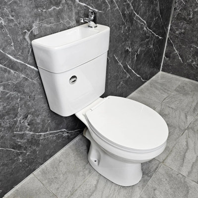 Hydros Duo All In One Toilet Basin Sink Rimless Combination 2 In 1 Cloakroom Inc Tap from B&Q