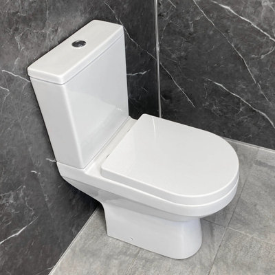 Hydros Comfort Height Toilet Rimless Close Coupled Tall Wc Disabled Elderly Carrie from B&Q