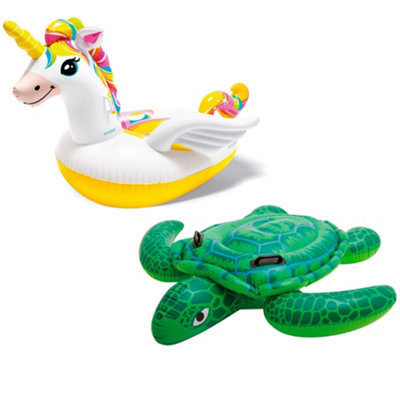 Intex  Unicorn And Sea Turtle Swimming Pool Ride-On