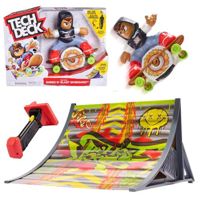 Tech Deck Shred N Blast Sk8board Motorised Finger Toy Rider Ramp 6+ New - Image 3