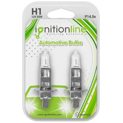 H1 448 12V 55W Halogen Headlamp Headlight Fog Dip Beam Car Bulbs (Pack Of 2) from B&Q