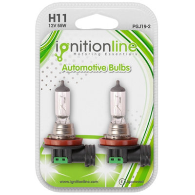 H11 711 12V 55W Halogen Headlamp Headlight Fog Dip Beam Car Bulbs Pgj19 2 Pack from B&Q