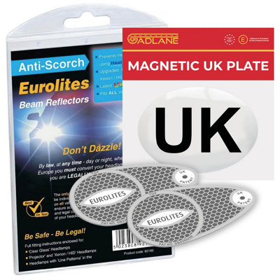 Gadlane Headlamp Beam Adaptors & Magnetic Uk Plate from B&Q