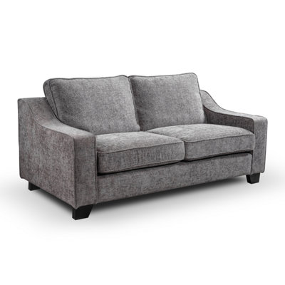 Furnishings For Less UK Neberaska Modern Slate Grey 3 Seater Sofa Chenille Fabric from B&Q