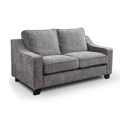 Furnishings For Less UK Neberaska Modern Slate Grey 2 Seater Sofa Chenille Fabric from B&Q