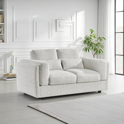 Furnishings For Less UK Bali Modern Chenille Textured Fabric 2 Seater Sofa Beige from B&Q