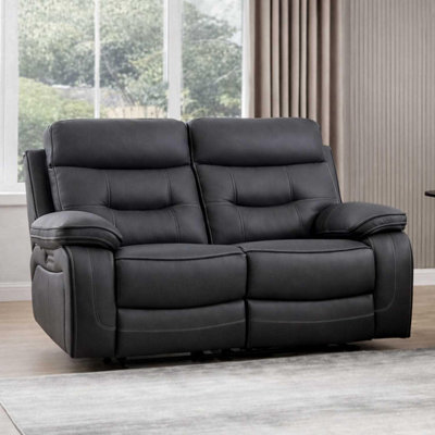 Furnishings For Less UK Renzo Grey Recliner 2 Seater Sofa Electric With Usb Ports from B&Q