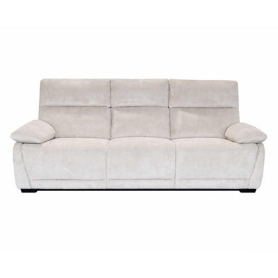 Furnishings For Less UK Piccadilly Electric Recliner Sofa 3 Seater Beige Fabric Couch from B&Q