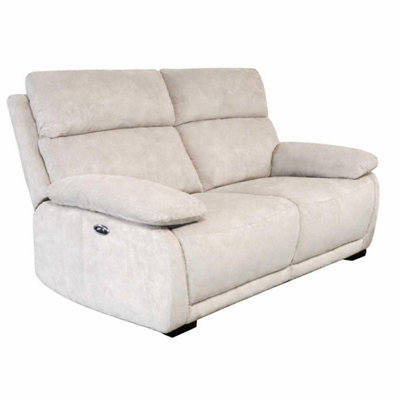 Furnishings For Less UK Piccadilly Electric Recliner Sofa 2 Seater Beige Fabric Couch from B&Q