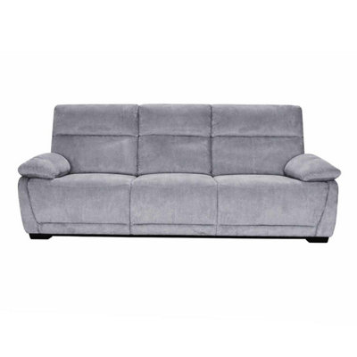 Furnishings For Less UK Piccadilly Electric Recliner Sofa 3 Seater Grey Fabric Couch from B&Q