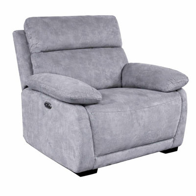 Furnishings For Less UK Piccadilly Electric Recliner Armchair Grey Fabric Chair Single Seater from B&Q