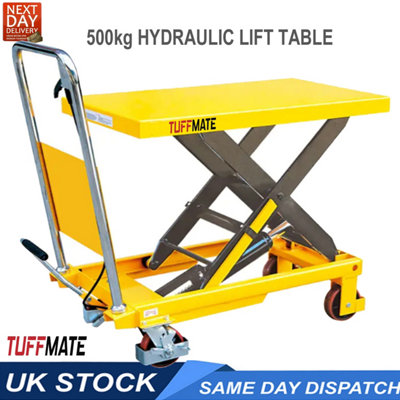 Tuff Mate Lift Table 500Kg Max Weight Capacity Mobile Scissor Lift With Safety Guard from B&Q