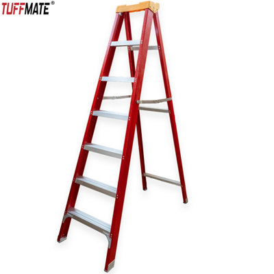 Tuffmate Electricians Fibreglass Step Ladder 7 Tread from B&Q
