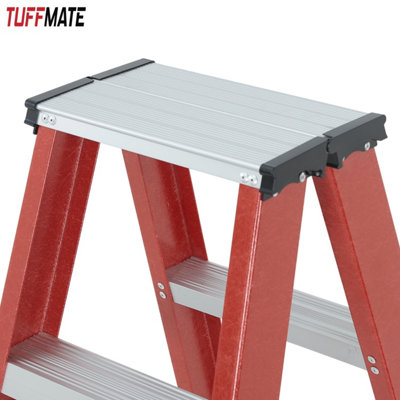Electricians Fibreglass Step Ladder 7 Tread Tuffmate from B&Q