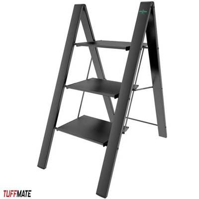 Step Ladder 3 Step 45Cm Wide Sturdy And Stable Tuffmate from B&Q