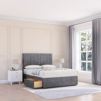 Sloomy 2Ft6 Kansas Divan Bed Base Armour Coinston ,no Drawers & 26" Struts HeadboardSmall Single from B&Q