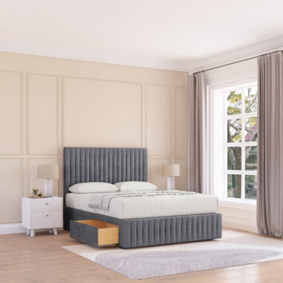 Sloomy 5Ft Madison Coniston Armour Bed Set With 2 Drawers & FootboardMattress & 54" HeadboardKing from B&Q