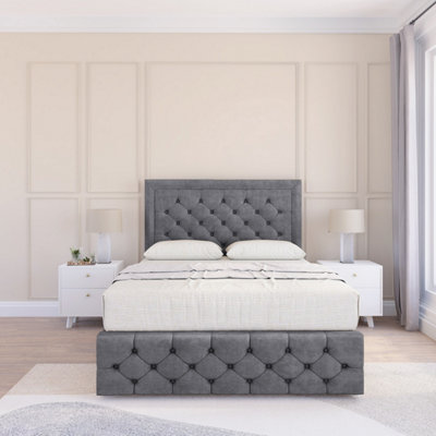 Sloomy 5Ft Vienna Coniston Armour Bed Set With 2 Drawers & FootboardMattress & 54" HeadboardKing from B&Q