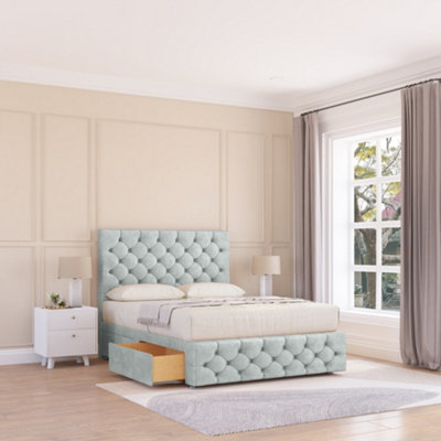 Sloomy 3Ft Watson Naples Silver Bed Set With No Drawers & FootboardMattress & 54" HeadboardSingle from B&Q