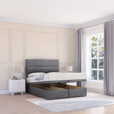 Sloomy Texas Armour Coniston 4Ft6 Ottoman Bed End Opening With Sprung Memory Mattress & 26" Headboard-Double from B&Q