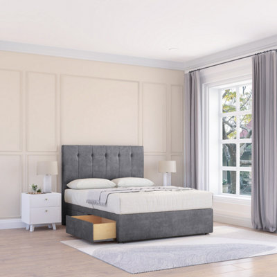 Sloomy 3Ft Highbury Coniston Armour Memory Foam Bed Set With 2 DrawersMattress & 26" HeadboardSingle from B&Q