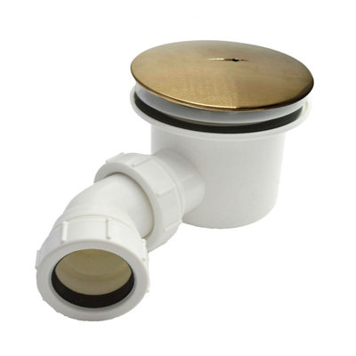 Nes Home 90mm Brass Top Fast Flow Shower Tray Waste For Shower Enclosures from B&Q