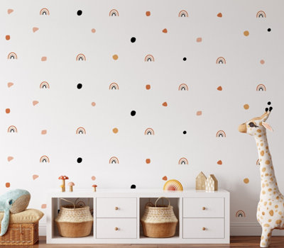 Quote My Wall Boho Chic Polka Dot & Rainbow Wall Stickers from B&Q