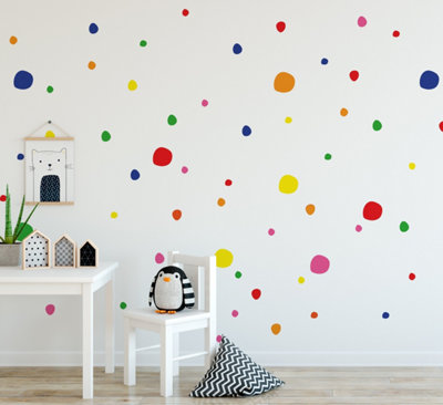 B&Q -  Colourful Polka Dot Wall Decals