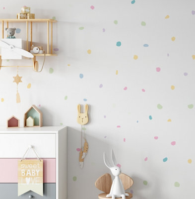 B&Q -  Danish Pastel Irregular Polka Dot Wall Stickers