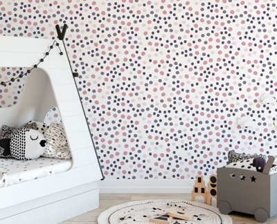 B&Q -  180 Mini Pastel Irregular Polka Dot Wall Stickers