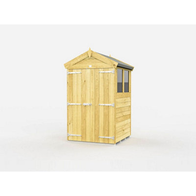 Diy Sheds 4X4 Apex Shed - Double Door With Window