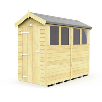 Diy Sheds 4X8 Apex ShedSingle Door With Windows from B&Q