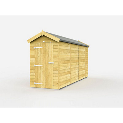 Diy Sheds 4X14 Apex Shed - Single Door Without Windows