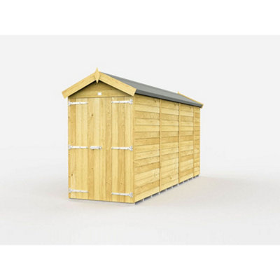 Diy Sheds 4X14 Apex Shed - Double Door Without Windows