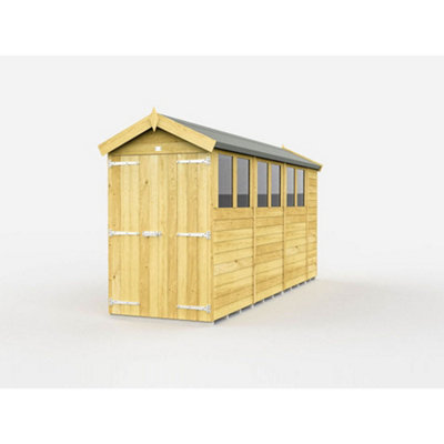B&Q -  4X14 Apex ShedDouble Door With Windows