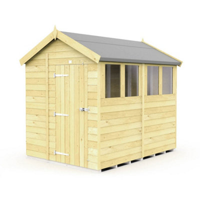 Diy Sheds 6X8 Apex Shed - Single Door With Windows