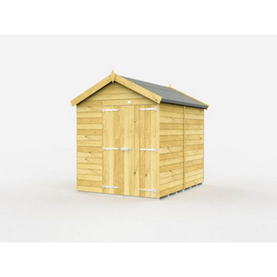 Diy Sheds 6X8 Apex ShedDouble Door Without Windows from B&Q