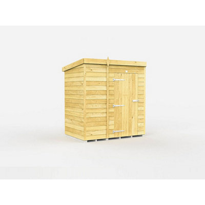 Diy Sheds 6X4 Pent ShedSingle Door Without Windows from B&Q