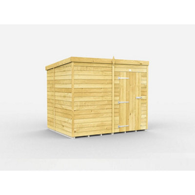 Diy Sheds 8X6 Pent ShedSingle Door Without Windows from B&Q