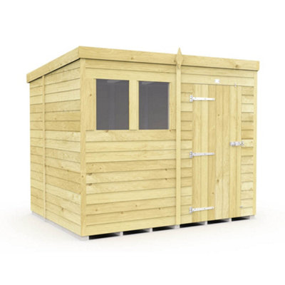 Diy Sheds 8X6 Pent ShedSingle Door With Windows from B&Q